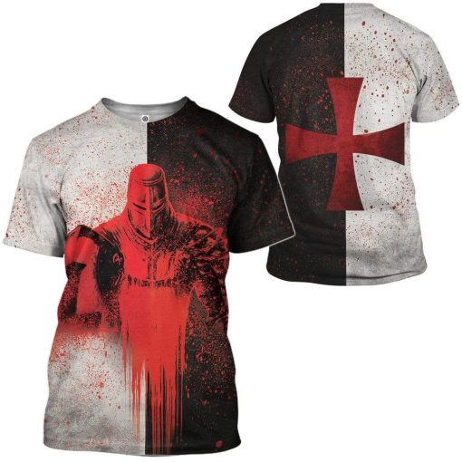 Gearhuman 3D Knight Templar Custom T-Shirts Hoodies Apparel GA18025 3D Custom Fleece Hoodies