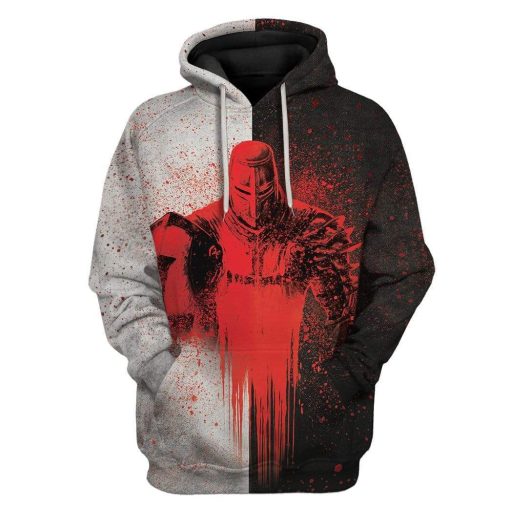 Gearhuman 3D Knight Templar Custom T-Shirts Hoodies Apparel GA18025 3D Custom Fleece Hoodies Hoodie S
