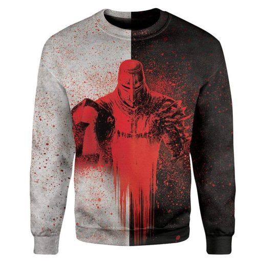 Gearhuman 3D Knight Templar Custom T-Shirts Hoodies Apparel GA18025 3D Custom Fleece Hoodies Long Sleeve S