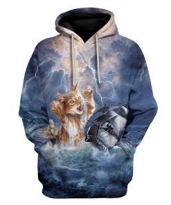 Gearhuman 3D Krakitten T-Shirts Hoodies Apparel GM14024 3D Custom Fleece Hoodies Hoodie S 