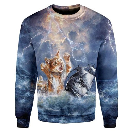 Gearhuman 3D Krakitten T-Shirts Hoodies Apparel GM14024 3D Custom Fleece Hoodies Long Sleeve S