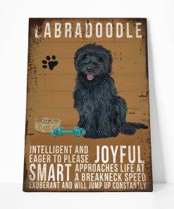 Gearhuman 3D Labradoodle Dog Vintage Quotes Custom Canvas GW010311 Canvas 1 Piece Non Frame M