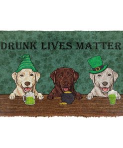 Gearhuman 3D Labrador Retriever Drunk Lives Matter Doormat GK260110 Doormat Doormat S(15,8''x23,6'')
