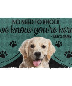 Gearhuman 3D Labrador Retriever We Know Youre Here Custom Name Doormat GW29015 Doormat Doormat S(15,8''x23,6'')