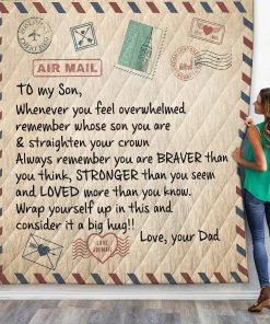 Gearhuman 3D Letter To Son From Dad Custom Quilt GW10099 Quilt Quilt Twins 
