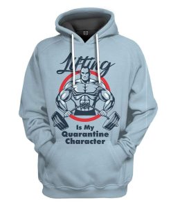 Gearhuman 3D Lifting is My Character Custom Fleece Hoodie Apparel GW14044 3D Custom Fleece Hoodies Hoodie S 