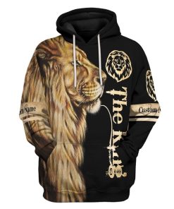 Gearhuman 3D Lion King Custom Name Tshirt Hoodie Apparel GB08126 3D Apparel Hoodie S 