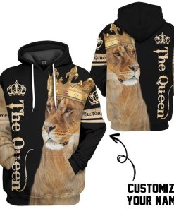 Gearhuman 3D Lion Queen Custom Name Tshirt Hoodie Apparel GB12016 3D Apparel 