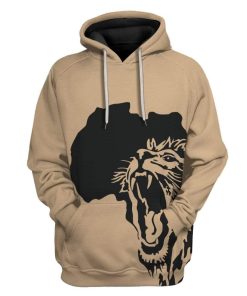 Gearhuman 3D Lion Roar CustomHoodie Apparel GW22055 3D Custom Fleece Hoodies Hoodie S 