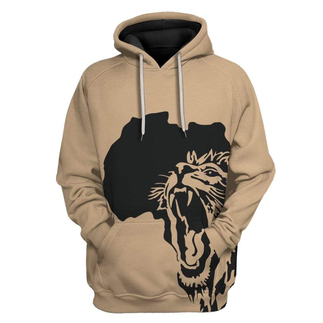 Gearhumans 3D Lion Roar CustomHoodie Apparel 1 Gearhuman 3D Lion Roar CustomHoodie Apparel GW22055 3D Custom Fleece Hoodies Hoodie S
