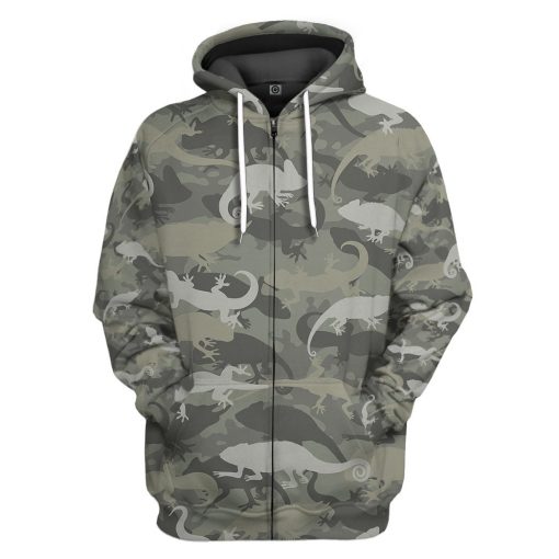 Gearhumans 3D Lizard Camo Custom Tshirt Hoodie Apparel 14 Gearhuman 3D Lizard Camo Custom Tshirt Hoodie Apparel GV22122 3D Apparel Zip Hoodie S
