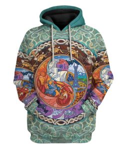 Gearhuman 3D Lord Of The Rings The Hobbit Gandalf The Grey Custom Hoodie Apparel GM27021 3D Custom Fleece Hoodies Hoodie S 