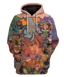 Gearhuman 3D Lord Of The Rings The Hobbit Party Hobbit Custom Hoodies Apparel GM26021 3D Custom Fleece Hoodies Hoodie S 