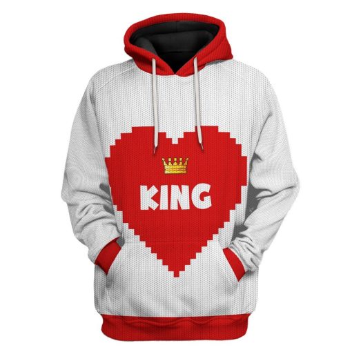 Gearhuman 3D Love King Tshirt Hoodie Apparel GB31122 3D Apparel Hoodie S