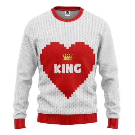Gearhuman 3D Love King Tshirt Hoodie Apparel GB31122 3D Apparel Long Sleeve S