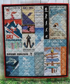 Gearhuman 3D Love Ski Forever Custom Quilt CW24121 Quilt Quilt Twins 