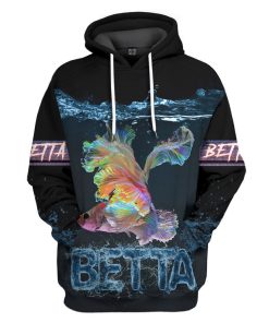Gearhuman 3D Loving Betta Custom Tshirt Hoodie Apparel GV171115 3D Apparel Hoodie S