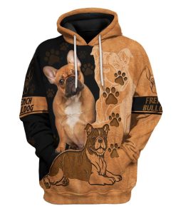 Gearhuman 3D Loving French Bulldog Custom Tshirt Hoodie Apparel GV09124 3D Apparel Hoodie S 