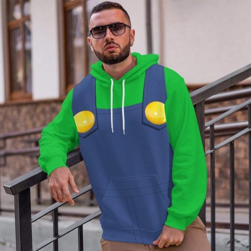 Gearhumans 3D Luigi Custom Hoodie Apparel - Image 14