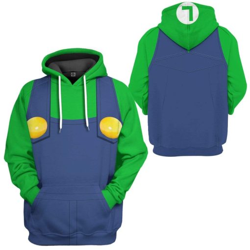 Gearhumans 3D Luigi Custom Hoodie Apparel - Image 5