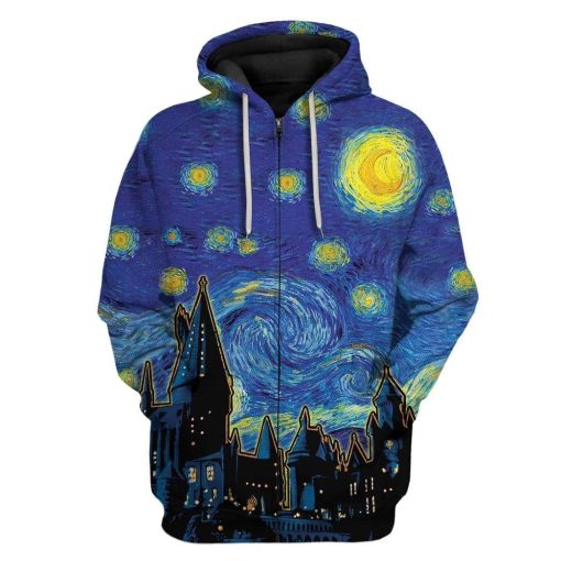 Gearhuman 3D Magic School Custom T-Shirts Hoodies Apparel HD-AT1302204 3D Custom Fleece Hoodies Zip Hoodie S