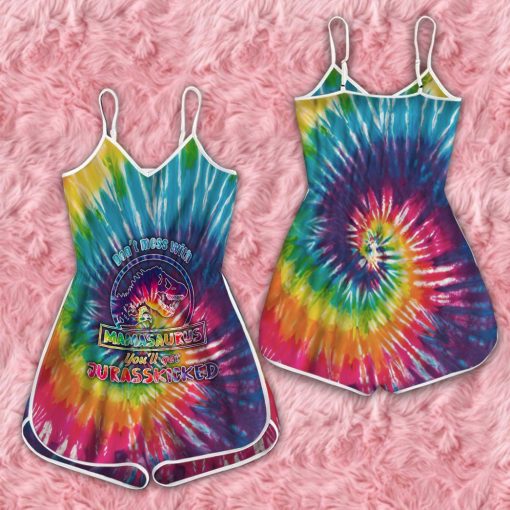 Gearhuman 3D Mamasaurus Tie Dye Custom Romper GW220910 Rompers