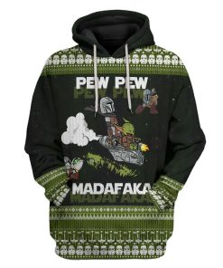 Gearhuman 3D Mando and Baby Star War Ugly Sweater Custom Hoodie Apparel GV15101 3D Apparel Hoodie S 