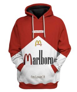 Gearhuman 3D Marlboro And McDonalds Custom Hoodie Apparel GV20052 3D Custom Fleece Hoodies Hoodie S 
