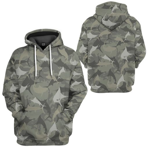 Gearhuman 3D Marlin Camo Custom Tshirt Hoodie Apparel GV08129 3D Apparel