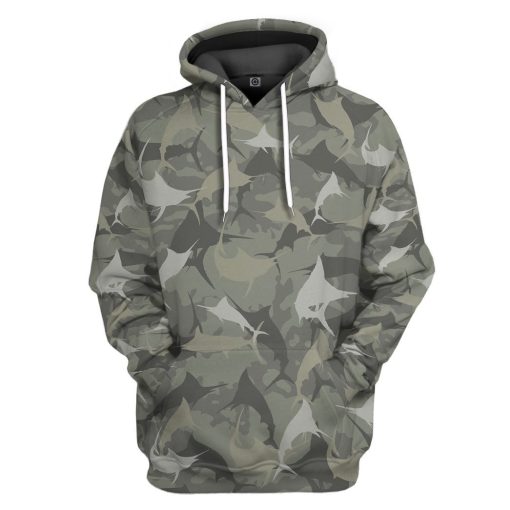 Gearhuman 3D Marlin Camo Custom Tshirt Hoodie Apparel GV08129 3D Apparel Hoodie S