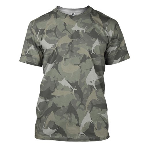 Gearhuman 3D Marlin Camo Custom Tshirt Hoodie Apparel GV08129 3D Apparel T-Shirt S