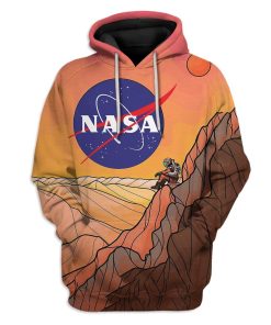 Gearhuman 3D Mars Nasa Astronaut Custom Hoodie Apparel GH24026 3D Custom Fleece Hoodies Hoodie S