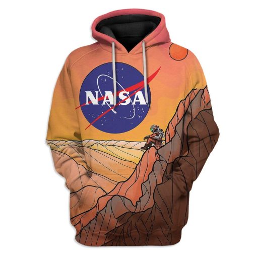 Gearhumans 3D Mars Nasa Astronaut Custom Hoodie Apparel 1 Gearhuman 3D Mars Nasa Astronaut Custom Hoodie Apparel GH24026 3D Custom Fleece Hoodies Hoodie S