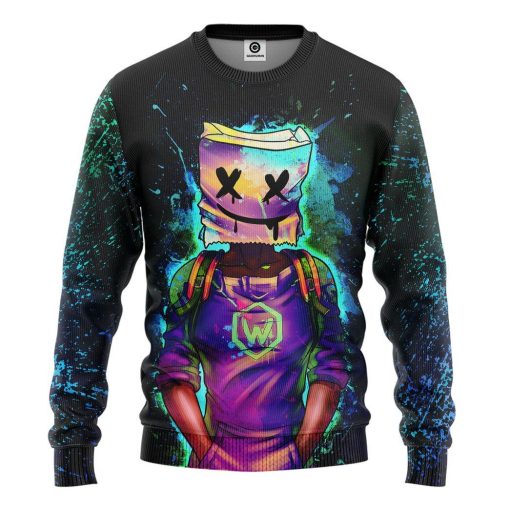 GearHuman 3D Marshmello EDM Custom Shirt GR120119 3D Apparel Long Sleeve S