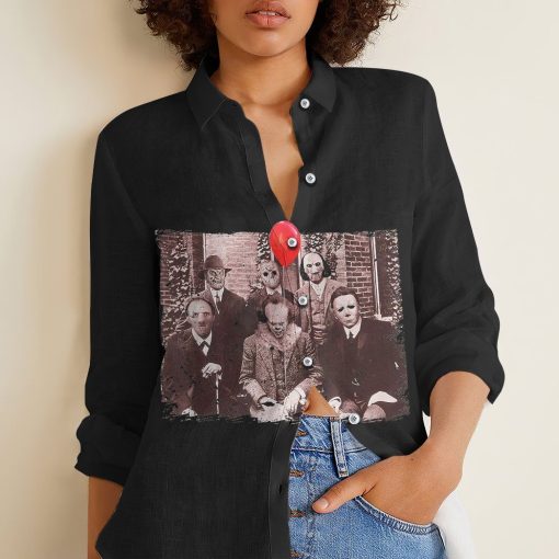 Gearhuman 3D Mas Murder Linen shirt Women GH29097 Linen Shirt