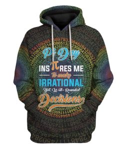 Gearhuman 3D Math Pi Day I Make Irrational Custom Fleece Hoodie Apparel GT27024 3D Custom Fleece Hoodies Hoodie S 