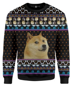 Gearhuman 3D Meme Doge Ugly Sweater Custom Sweatshirt Apparel GV09094 Sweatshirt Sweatshirt S 