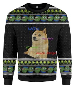 Gearhuman 3D Meme Doge Wow Ugly Sweater Custom Sweatshirt Apparel GV09095 Sweatshirt Sweatshirt S 