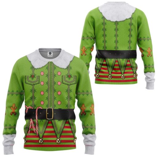 Gearhuman 3D Mens Ugly Christmas Elf Custom Tshirt Hoodie Apparel GJ07102 3D Apparel