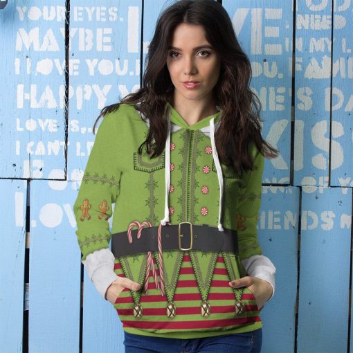 Gearhuman 3D Mens Ugly Christmas Elf Custom Tshirt Hoodie Apparel GJ07102 3D Apparel