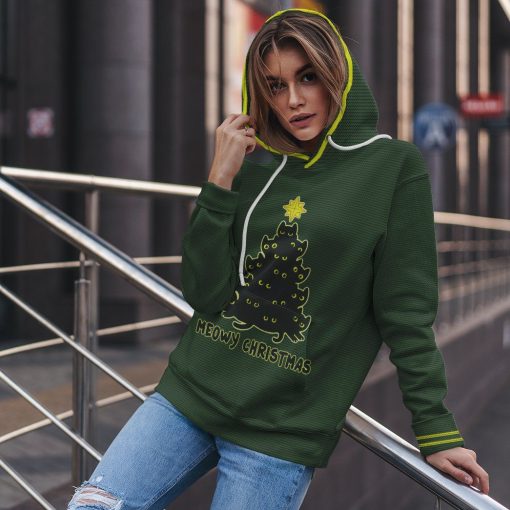 Gearhuman 3D Meowy Christmas Custom Tshirt Hoodie Apparel GC20101 3D Apparel