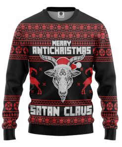 Gearhuman 3D Merry Antichristmas Satan Claus Ugly Christmas Sweater Custom Sweatshirt Apparel GV09107 Sweatshirt Sweatshirt S 