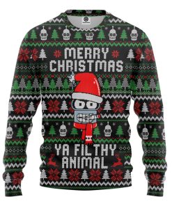 Gearhuman 3D Merry Christmas Ya Filthy Animal Custom Sweatshirt Apparel GW13101 Sweatshirt Sweatshirt S 