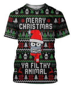 Gearhuman 3D Merry Christmas Ya Filthy Animal Custom Tshirt Apparel GW13101 3D T-shirt T-Shirt S 