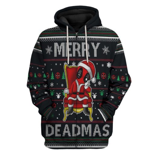 Gearhuman 3D Merry Deadmas Custom Hoodie Apparel GW06109 3D Apparel Zip Hoodie S
