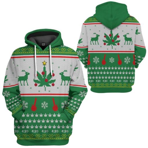 Gearhuman 3D Merry Kushmas Custom Hoodie Apparel GW12101 3D Apparel