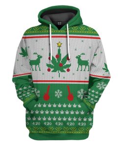 Gearhuman 3D Merry Kushmas Custom Hoodie Apparel GW12101 3D Apparel Hoodie S 