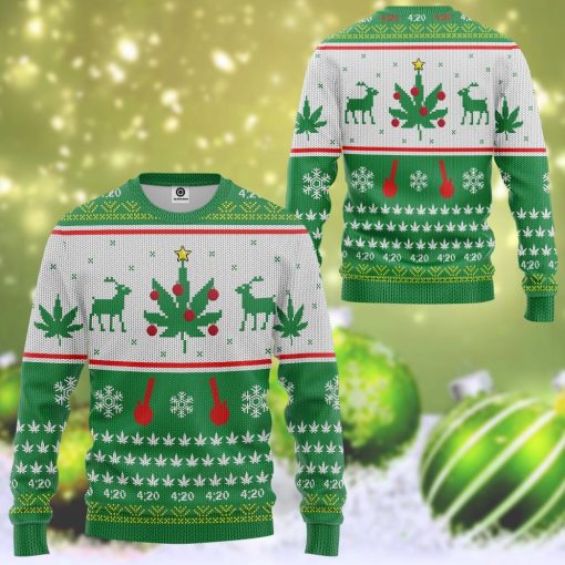 Gearhuman 3D Merry Kushmas Custom Sweatshirt Apparel GW12101 Sweatshirt