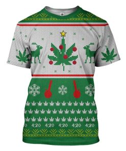 Gearhuman 3D Merry Kushmas Custom Tshirt Apparel GW12101 3D T-shirt T-Shirt S 