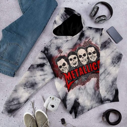 Gearhuman 3D Metallica Custom Hoodie Apparel GW03086 3D Custom Fleece Hoodies